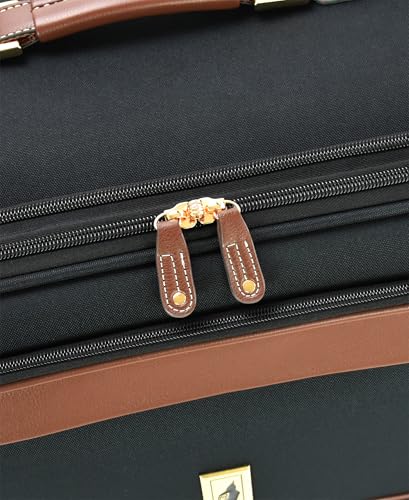 London Fog Nottingham 4 Piece Softside Luggage Set (USB, 20, 25 & 29), Black Chestnut - color: Black Chestnut