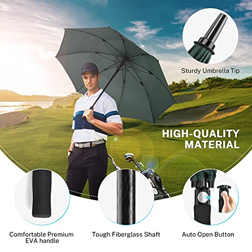Gonex 62/68/72/80 Inch Golf Umbrella, Auto Open, Windproof, UV Protection - color: Dark Green, size: 62 inch