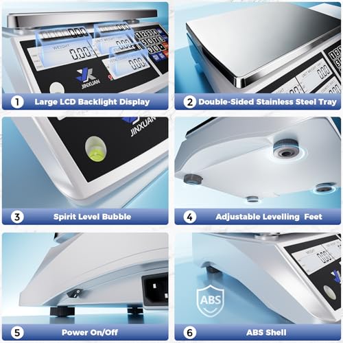 Industrial Counting Scale 40kg/88lb x 0.1g Precision Bench Scale Digital Inventory Counting Weight Scale for Small Parts and Coins, Electronic Gram Scale with Batteries/AC Power, lb/g/kg/oz - style: 40kg x 0.1g