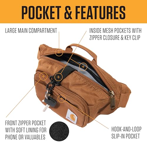 Carhartt Classic Adjustable Sling Bag, Durable, 600-Denier Water Resistant Hip Pack - color: Chalk