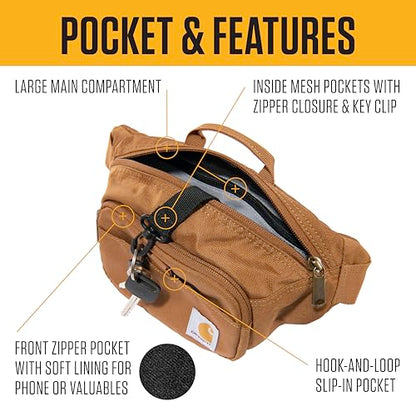 Carhartt Classic Adjustable Sling Bag, Durable, 600-Denier Water Resistant Hip Pack - color: Chalk