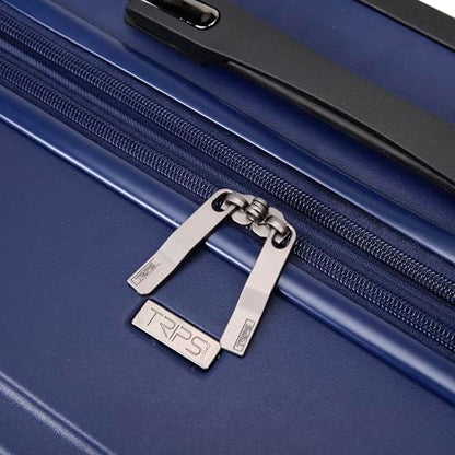 TRIPS EON 2-Piece Hardside 8-Wheel Spinner Luggage Set: 20" Carry-On & 28" Checked Suitcase Size Luggage, Blue Ribbon - color: Blue Ribbon, size: 2PC SET(CARRY ON+ LG CHECK)