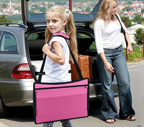 Kids Travel Tray for Airplane - Carseat Lap Desk for Kids - color: Pink