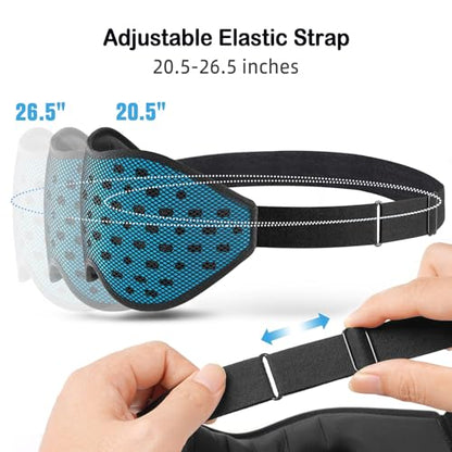 LitBear Breathable Sleep Mask, 3D Eye Mask Sleep for Side Sleeper Women Men - color: Blue