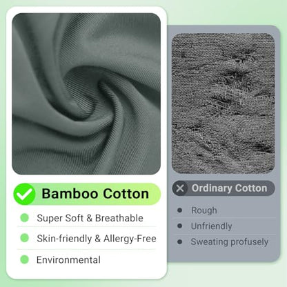 Bamboo Cotton Sleep Mask with Bluetooth Headphones, 100% Blackout, Grey - color: Gray