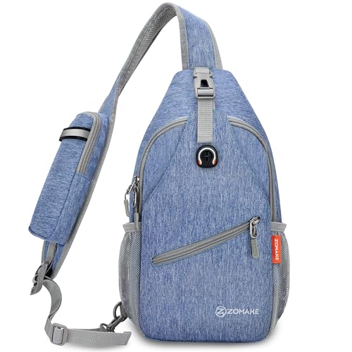 ZOMAKE Sling Bag,Small Crossbody Sling Backpack Shoulder Daypack for Travel - color: Royal Blue, size: 7L