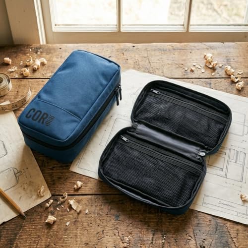 COR Surf Compact Hanging Toiletry Bag, Dopp Kit, 4 Compartments, Black | 4 Separate Compartments Keep Toothbrush, Shaving & Electronics from Touching, DWR Nylon, Waterproof Zippers - color: Black