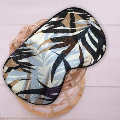 Maxfeel Feel 100% Pure Silk Eye Mask Sleep Eye Mask Eye Cover Eyeshade Sleeping Eye Mask Floral Colors (#35) - color: #35
