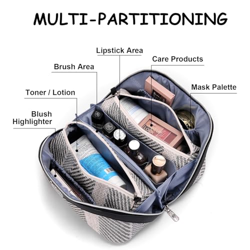 BOYATU Makeup Bag, Makeup Organizer, Toiletry Travel Bag for Women - Black - color: C-4-Black