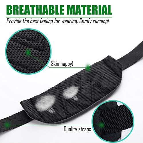 USHAKE Ultra Light Running Belt Men Women Bounce Free Waist Pack for Phone - color: Grey