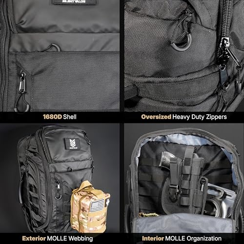 CARGO 48L Travel Backpack for Men, Structured Frame Holds Its Shape Loaded, 13 Zippered Compartments, Dual 17 Inch Laptop and Monitor Bays, Clamshell 3 Day Pack, 5.2 lb Empty