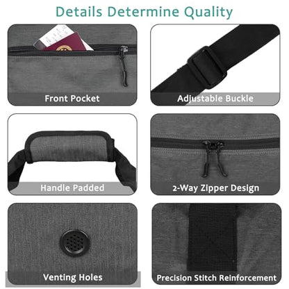 Goloni 80L Foldable Duffle Bag for Travel, Large Durable Travel Duffel Bag - color: Grey, size: 80L