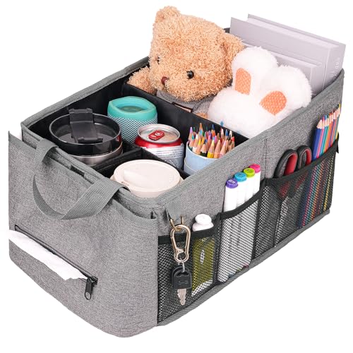 HEYSKAY Backseat Car Organizer Car Caddy Passenger Seat Organizer for Kids - color: Grey