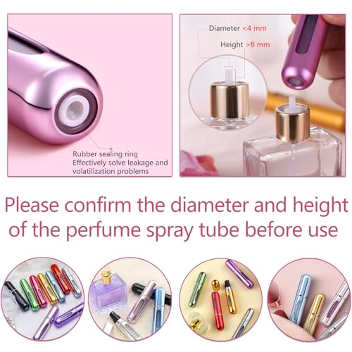 opasyo Mini Perfume Travel Refillable Bottle, 5ml 4 Pack