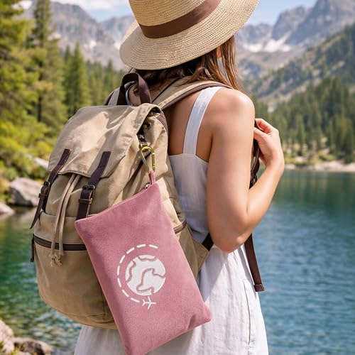 Travel Blanket and Pillow Compact – 4-in-1 Soft Fleece Airplane Blanket with Bag Pillowcase, Neck Pillow, Eye Mask & Earplugs, Lightweight Portable Flight Blanket 60"x43" (Pink) - color: Pink