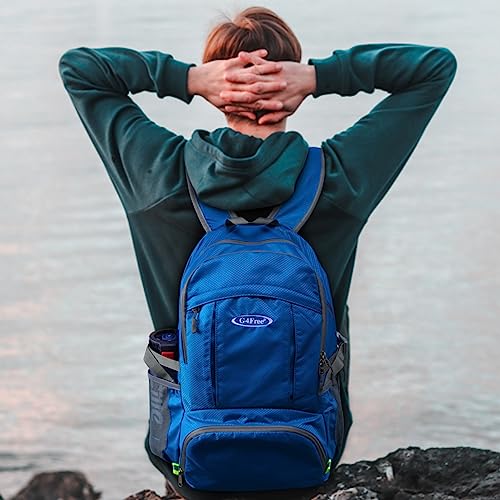 G4Free 40L Lightweight Packable Hiking Backpack, Waterproof Travel Daypack - color: Blue