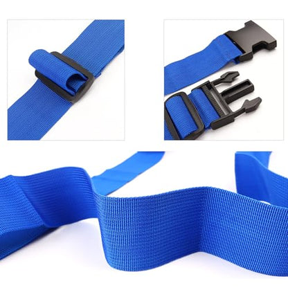 80In Luggage Straps for Suitcase Travel Long Belt Accessories, 2 Pack Blue - color: 2Pcs Blue