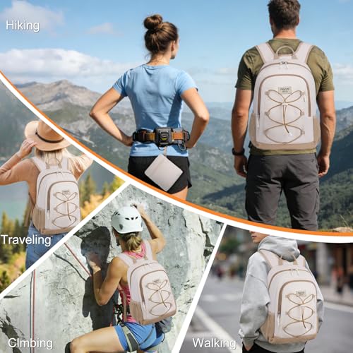 MOSISO 22L Small Hiking Backpack Foldable Travel Hiking Bags for Women Men