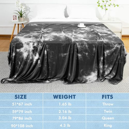 Marchpower Arc-Chill Cooling Blanket for Hot Sleepers King,Tie-Dye Black - color: Tie-dye Black, size: King 90" X 108"