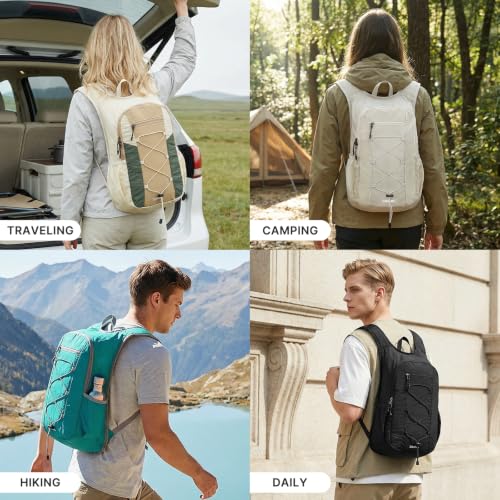 G4Free 20L Lightweight Packable Hiking Backpack for Women Men - color: Beige