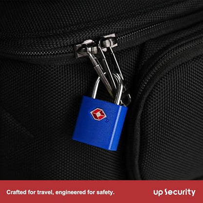 Keyed TSA Locks for Luggage, Suitcase, Backpack, 4 Pack, Blue - color: Blue