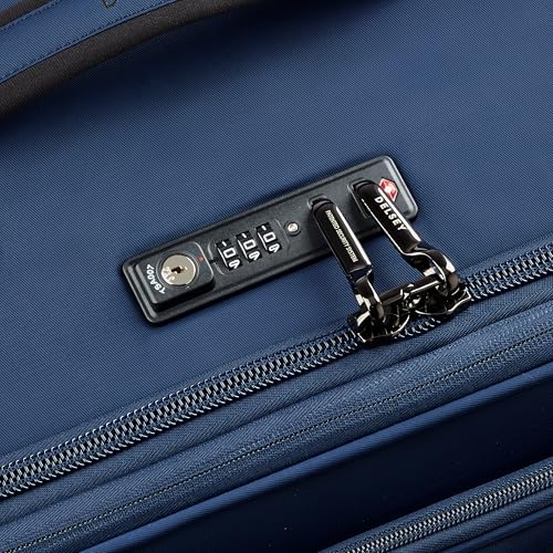DELSEY PARIS Cruise 3.0, 28 Inch Checked Softside Luggage, Deep Sea Navy - color: Deep Sea Navy, size: Checked-Large 28 Inch