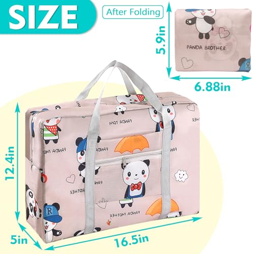 Travel Bag Carry on Duffel Bag Foldable Luggage Spirit Airlines Personal Item Bag Sports Gym Bags Weekender Overnight Bag Nylon Travel Duffel for Women (Panda) - color: Panda