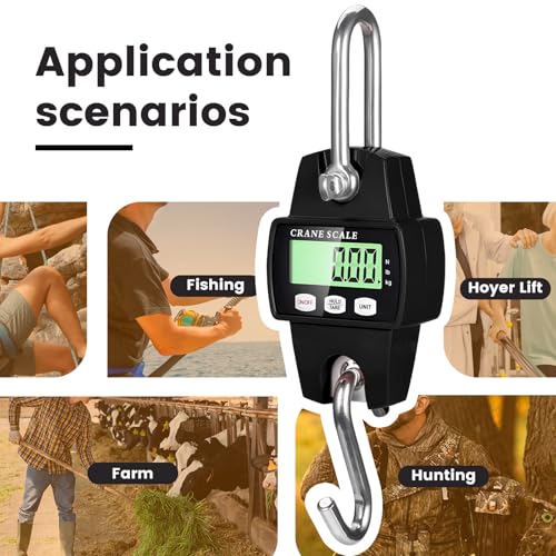 Digital Hanging Scale, 880lb/400kg Crane Scale - color: Black-880lb