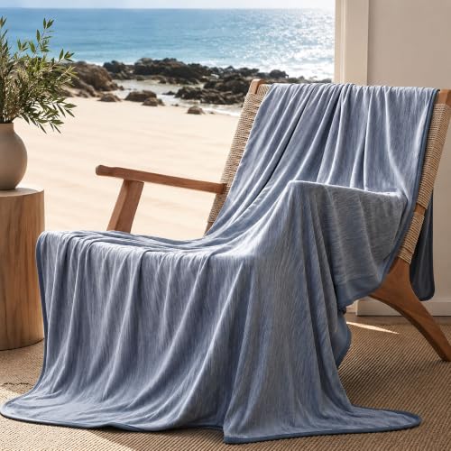 REDKISS Double-Sided Cooling Throw Blanket for Couch, 60" x 80" - color: Blue, size: Twin(60" x 80")