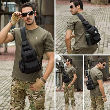 Sling Bag Crossbody Backpack for Men, Tactical Chest Shoulder Bags Daypack - color: Color 6