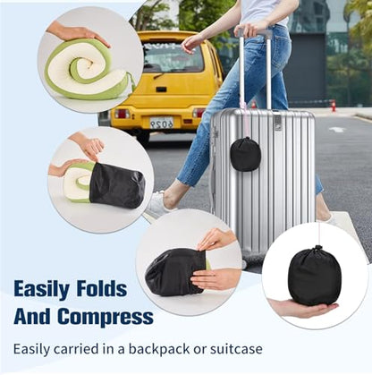 Cirorld Neck Pillow for Traveling, Travel Pillows for Airplanes Green - color: Green