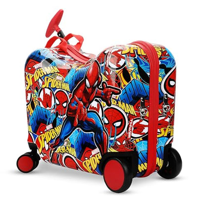 Bioworld Spider-Man All-Over Print 18" Ride-On Luggage - color: Spider-Man AOP