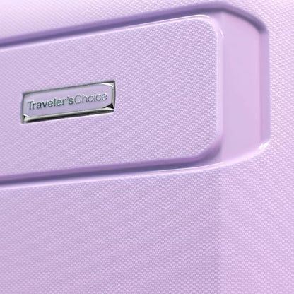 Traveler's Choice Pagosa Hardshell Expandable Luggage with Spinner Wheels, Lavender, 22-Inch Carry-on - color: Lavender, size: 22-Inch Carry-on