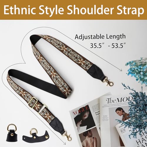 LEMEDE Purse Strap Replacement Crossbody 1.5" Wide Shoulder Strap Adjustable Straps Handbag Strap Replacement Belts - color: Black-kit Purse Strap-809