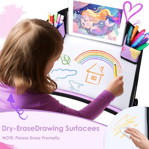 Kids Travel Tray for Toddler Car Seat, Road Trip Activities for Kid - color: Pink/Green-/Purple--3PCS
