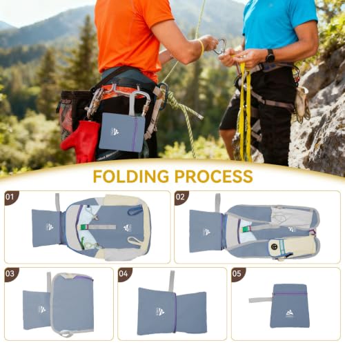 15L Small Hiking Backpack Travel Daypack Colorful Lightweight Packable Foldable Casual Backpack for Women Men - color: Haze Blue