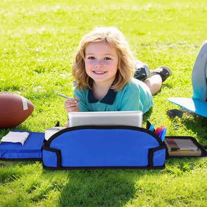 Car Seat Tray,Toddler Road Trip Essentials With Drawing Kit - color: Navy Blue