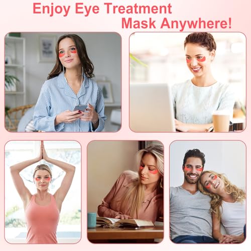 Eye Mask, 30 Pairs Red Pomegranate Under Eye Patches for Dark Circles - color: Red