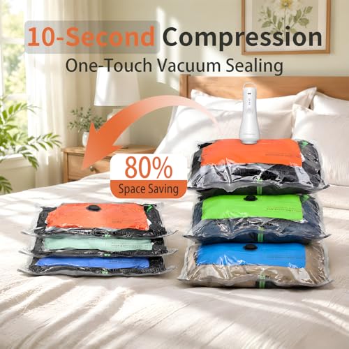 Travel Vacuum Compression Storage Bags with Electric Pump 15 Pack - size: 15 Combo Travel Size