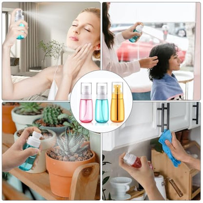 Cosywell Fine Mist Spray Bottle 3 Pack 2oz 60ml Travel Spray Bottle - color: Gold+Green+Pink, size: 2 oz