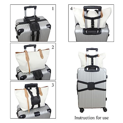 Adjustable Luggage Straps for Suitcases Add a Bag High Elastic Travel Bungees Connecting Carry On Bag TSA Approved (Green Luggage strap-1PCS) - color: Green luggage strap