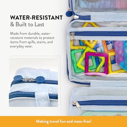 Mothercould Small Kids Travel Organizer, Hanging Bag With Hook, Blue - color: Blue, size: Small