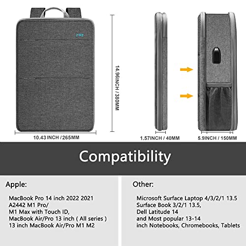 ZINZ Slim & Expandable Laptop Backpack 13-14 inch,G01Y01 - color: G01y01, size: 13"-14"