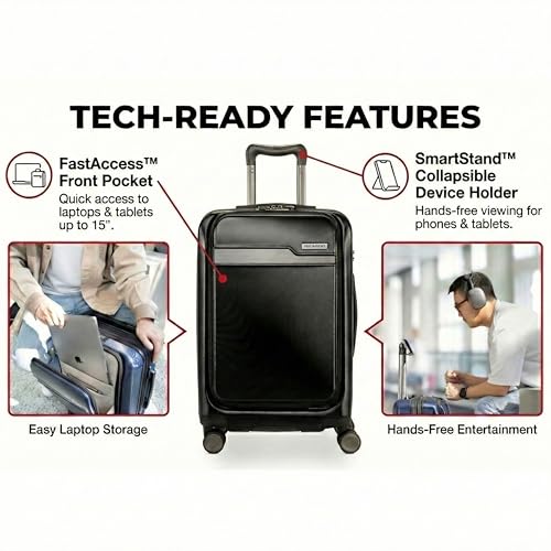 Ricardo Beverly Hills Brentwood Hardside Luggage Collection – Expandable Suitcases with Wheels and TSA Lock, 3-Piece Set with FastAccess Carry-on, Onyx - color: Onyx, size: 3-Piece Set (21" FastAccess Carry-on, 25" & 29")