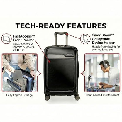 Ricardo Beverly Hills Brentwood Hardside Luggage Collection – Expandable Suitcases with Wheels and TSA Lock, 3-Piece Set with FastAccess Carry-on, Onyx - color: Onyx, size: 3-Piece Set (21" FastAccess Carry-on, 25" & 29")