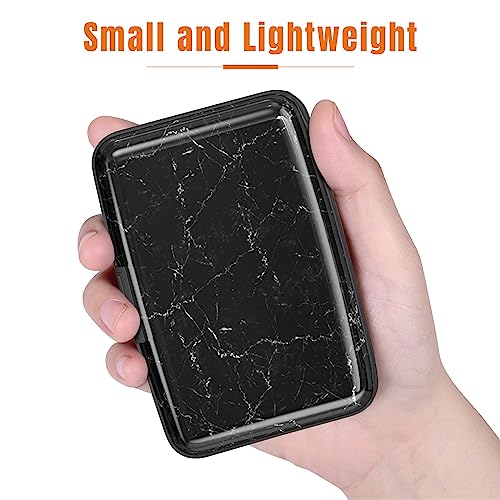 Rimilak Aluminuml Credit Card Holder,Black Mable - color: Black Mable