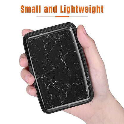 Rimilak Aluminuml Credit Card Holder,Black Mable - color: Black Mable
