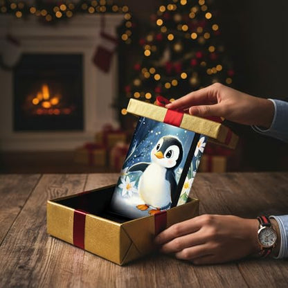 Passport Holder Wallet Cover Case,RFID Blocking Passport Cover,Large Capacity Travel Wallet with Multi Card Slots (Cute Penguin Illustration) - color: Cute Penguin Illustration