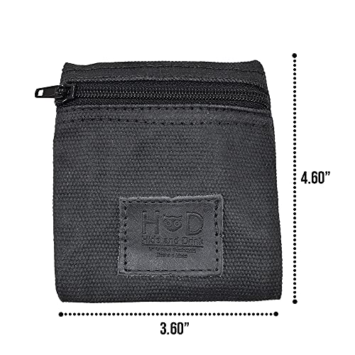 Hide & Drink, Water Resistant Waxed Canvas Condom Pouch, Change Valuables Tech Pocket Purse, Classic Partner Gift, Travel & Honeymoon Essentials, Handmade - color: Charcoal Black