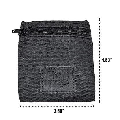 Hide & Drink, Water Resistant Waxed Canvas Condom Pouch, Change Valuables Tech Pocket Purse, Classic Partner Gift, Travel & Honeymoon Essentials, Handmade - color: Charcoal Black